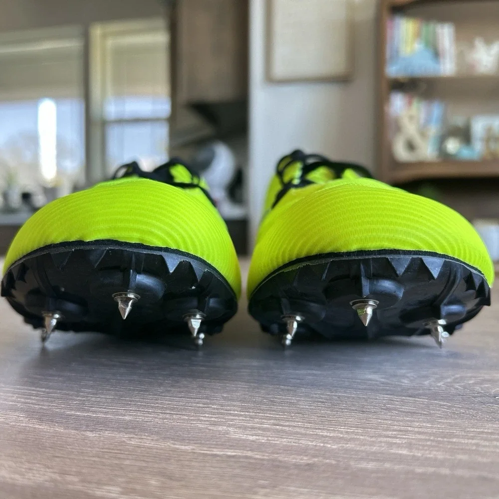 ASICS Sprint Track Spikes Mens 10.5 G502Y Yellow Racing Shoes Sprinting